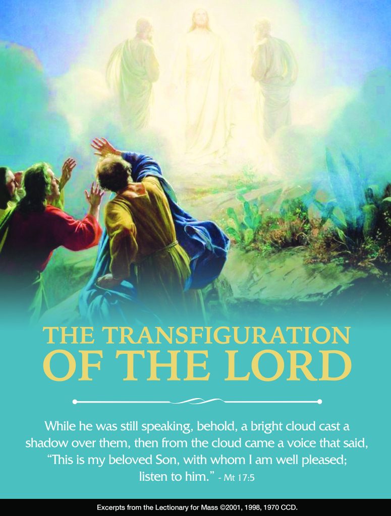 Transfiguration Message Transfiguration Of Our Lord Feast Of The Transfiguration Of The Lord